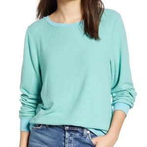 Wildfox BBJ cozy sweatshirt aqua teal large